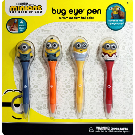 MINIONS 4pk BUG EYE PEN (Case of 8)