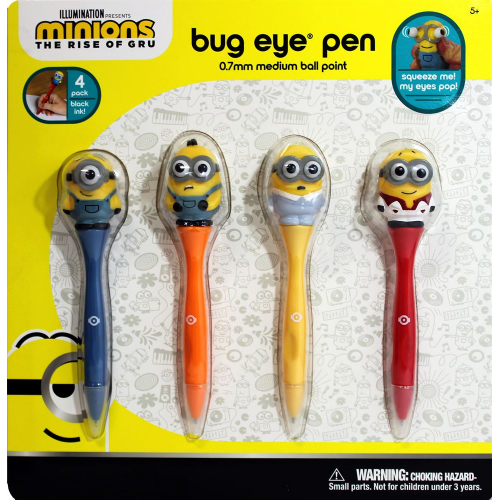MINIONS 4pk BUG EYE PEN (Case of 8)
