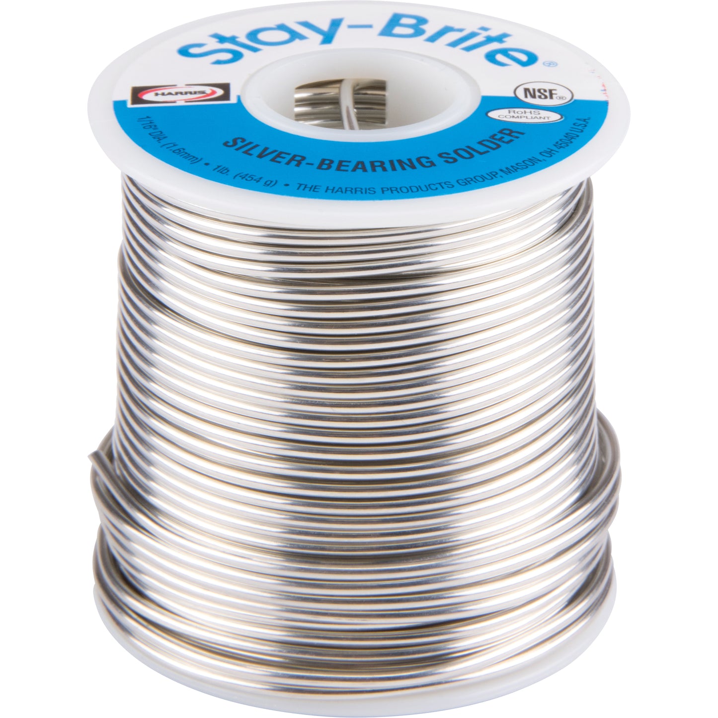Stay-Brite® Solders, Lead-Free, 96% Tin 4% Silver, Solid Core, 0.0625" Dia.