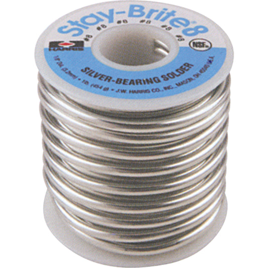 Stay-Brite® Solders, Lead-Free, 96% Tin 4% Silver, Solid Core, 0.125" Dia.