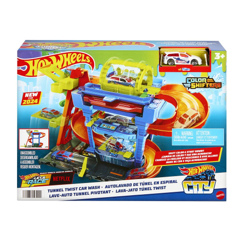 HOT WHEELS - CITY TUNNEL TWIST CARWASH PLAYSET (Case of 2)