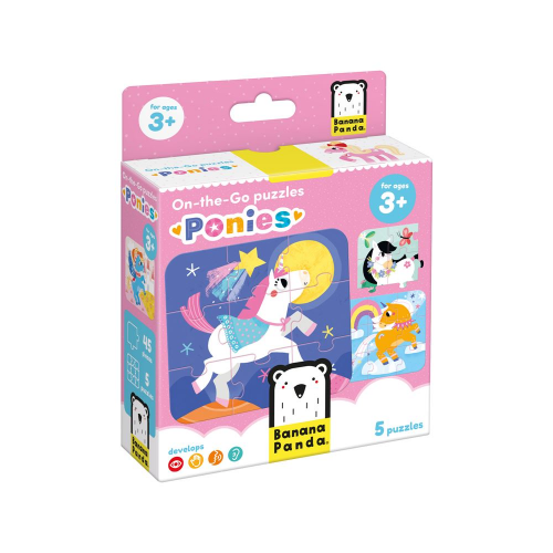 ON-THE-GO - 45pc PUZZLE - PONIES (3+) (Case of 24)