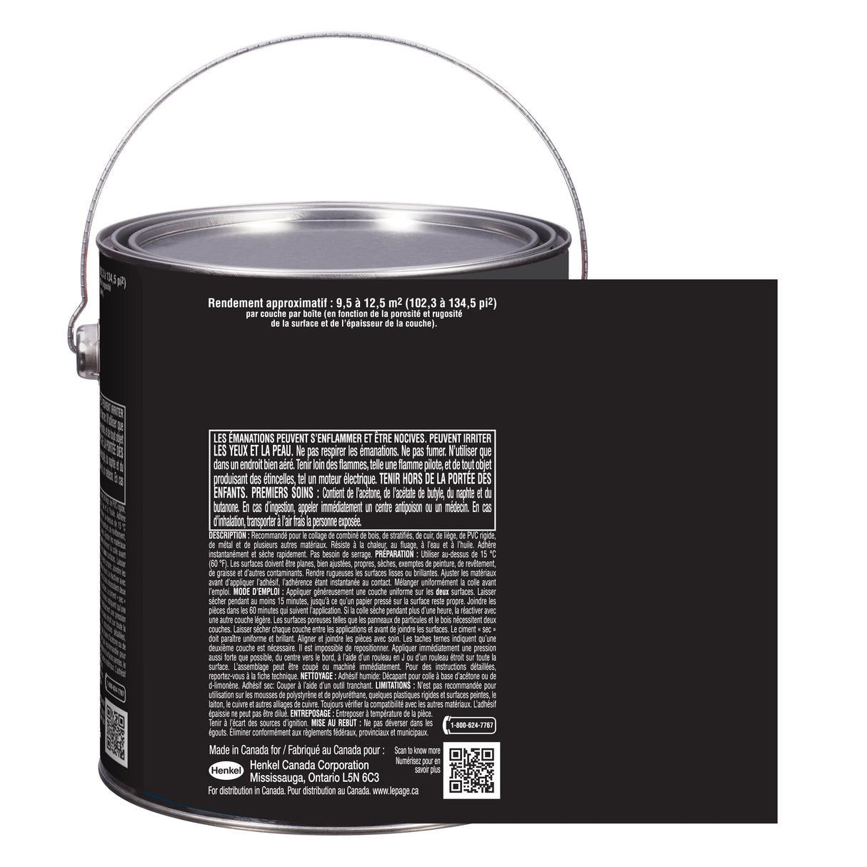 LePage Contact Cement, Light Amber Heavy Duty, 3.8 l Bottle, Pack of 1 LePage