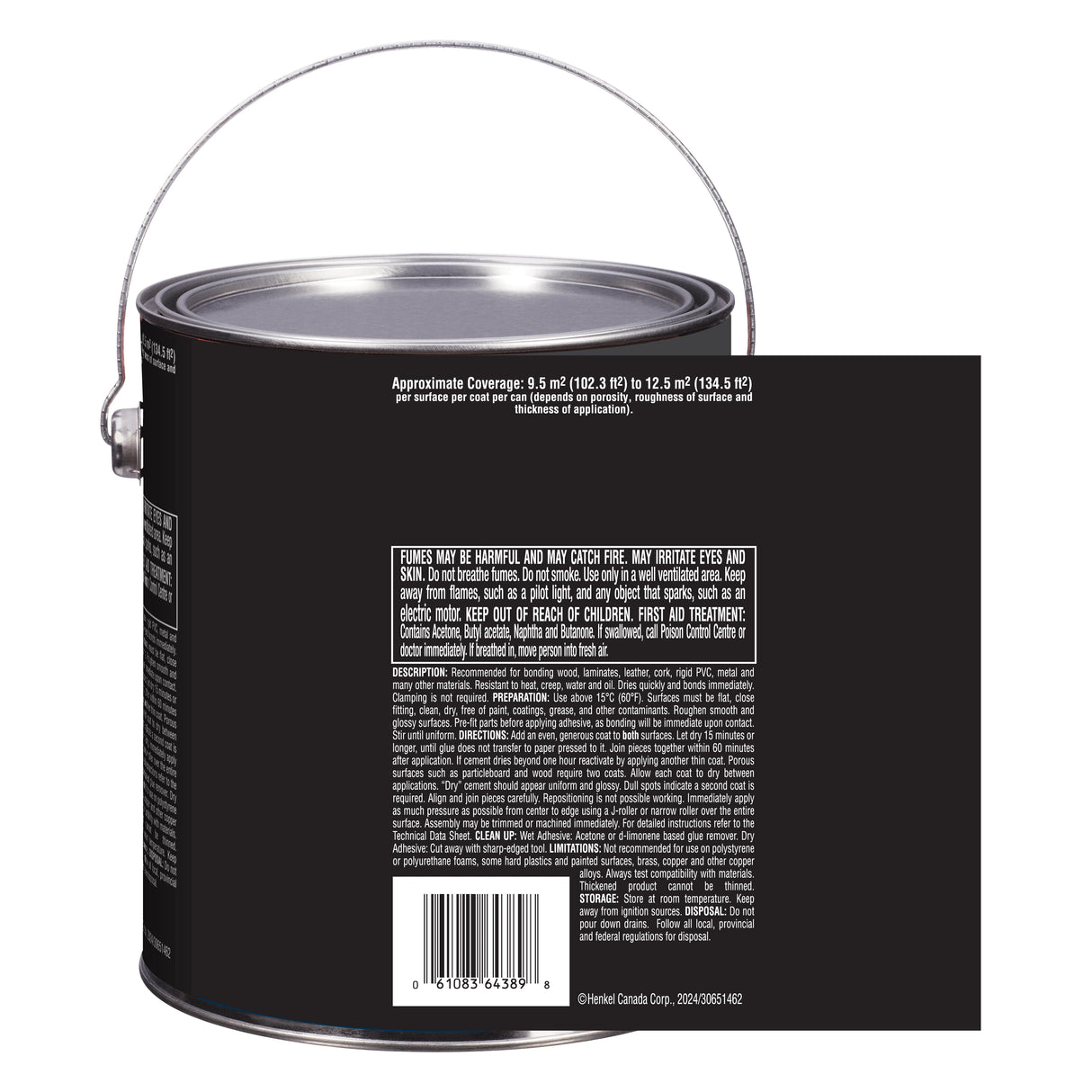 LePage Contact Cement, Light Amber Heavy Duty, 3.8 l Bottle, Pack of 1 LePage