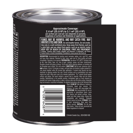 LePage Contact Cement, Light Amber Heavy Duty, 946 ml Can, Pack of 1 LePage