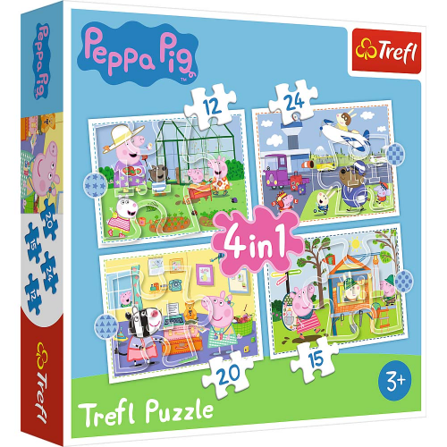 PUZZLE - PEPPA PIG - 4in1 - 12/15/20/24pcs (Case of 8)