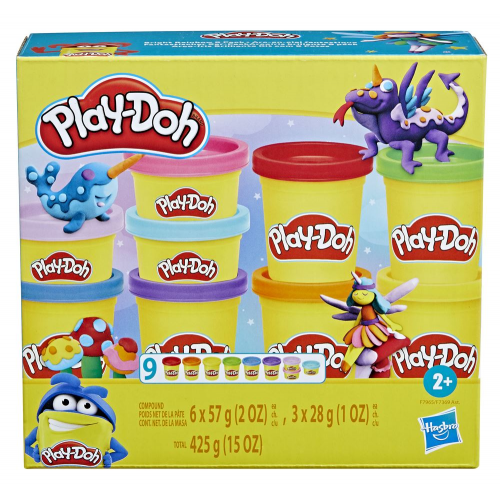 PLAY-DOH - COLORFUL COMPOUND 9pk ASST (Case of 6)