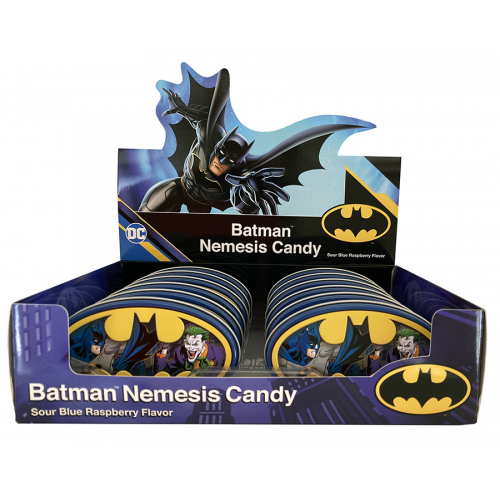 BLUE RASPBERRY BATMAN CANDIES - CDU (Case of 12)