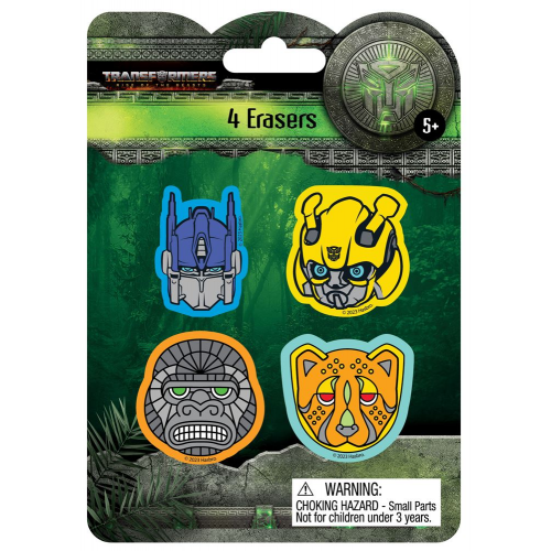 TRANSFORMERS - 4pk ERASERS (Case of 24)
