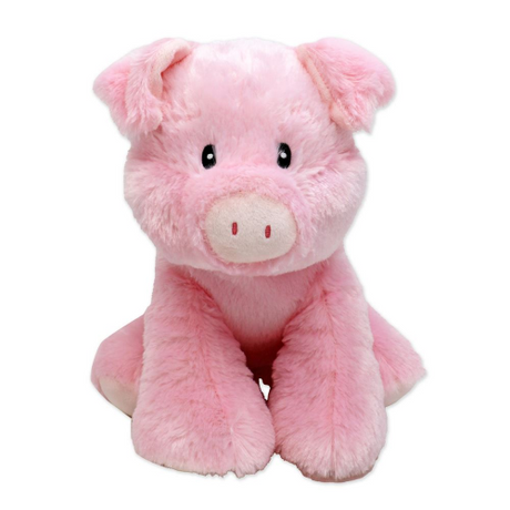 12" SITTING ANIMALS - PINK PIG (Case of 2)