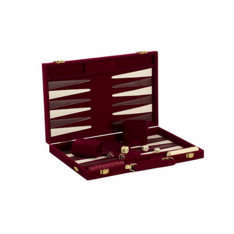 18" BURGUNDY BACKGAMMON (Case of 6)