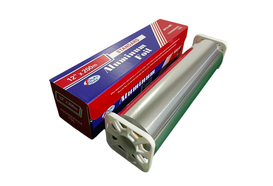 12" x 200m Aluminum Foil Roll - 1 Roll, 6rolls/cs