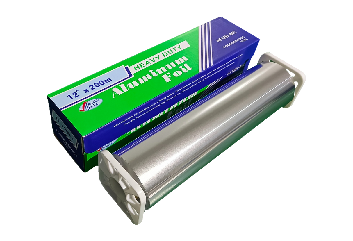 12" x 200m Heavy Aluminum Foil Roll - 1 Roll, 6rolls/cs

 - AF12-MC