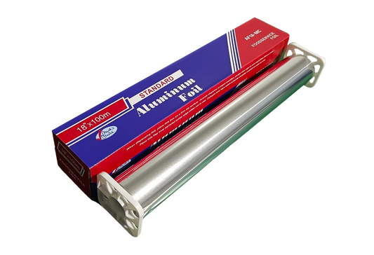18" x 100m Aluminum Foil Roll - 1 Roll, 6rolls/cs