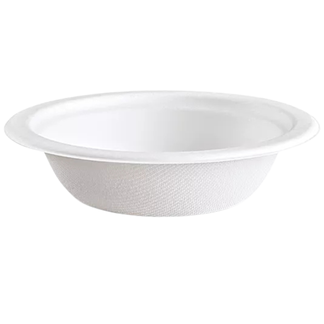 12oz White Sugarcane Bowl - 1000 pcs