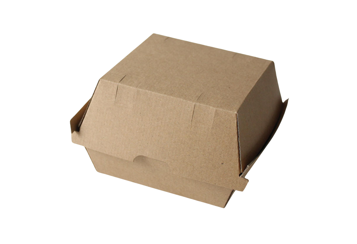 5"x5"x3'' Kraft Burger Box - 250 pcs