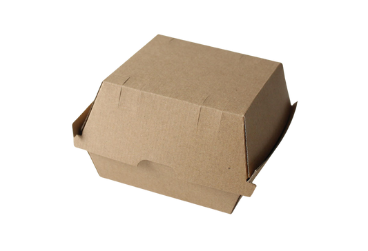 5"x5"x3'' Kraft Burger Box - 250 pcs