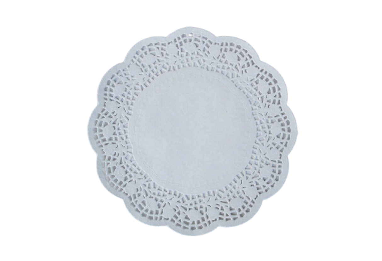 12" White Paper Doilies - 250 x 8 Bags/Box