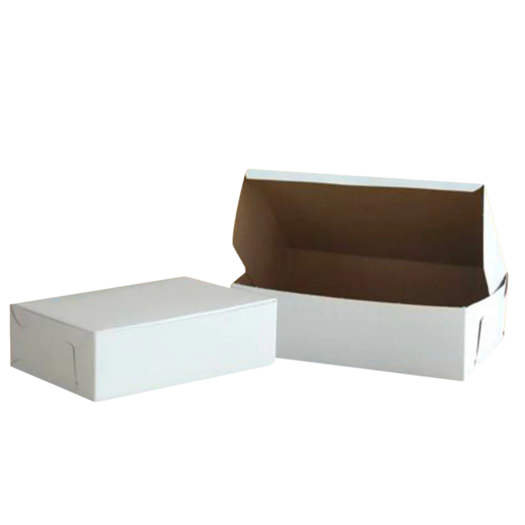 8" x 5.5" x 3.5" White Cake Box - 250/case