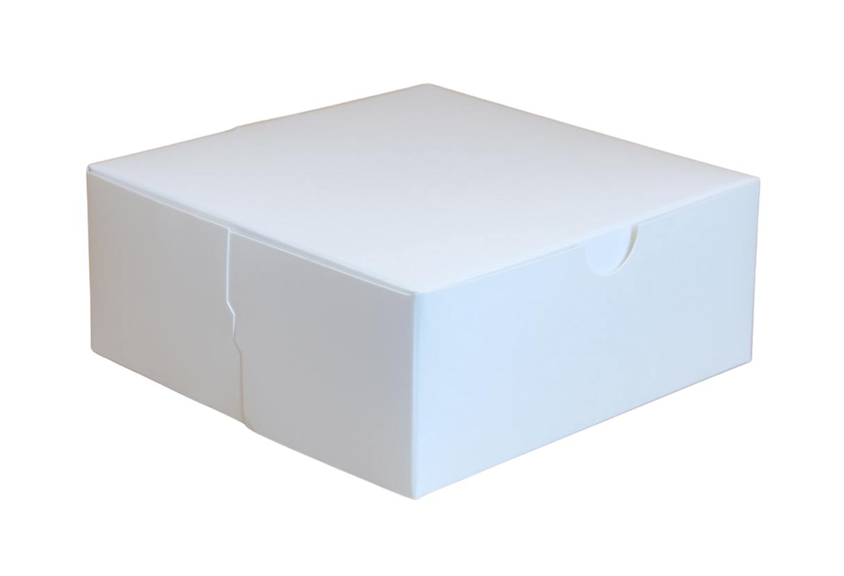 8" x 8" x 3.5" White Cake Box - 250 pcs