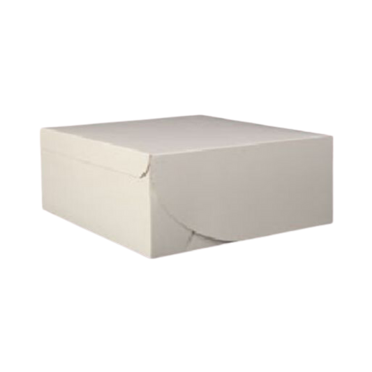 10" x 7" x 3.5" White Cake Box - 200/case