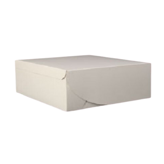 10" x 10" x 3.5"  White Cake Box - 100/case