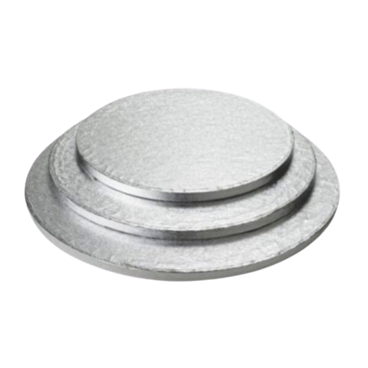 16"  x 1/2" Round Foil Wrapped Corrugated Cake Board - 12/case