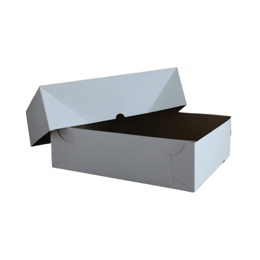 13" x 17" x 2.5" White Half Slab Cake Box - 25 Sets