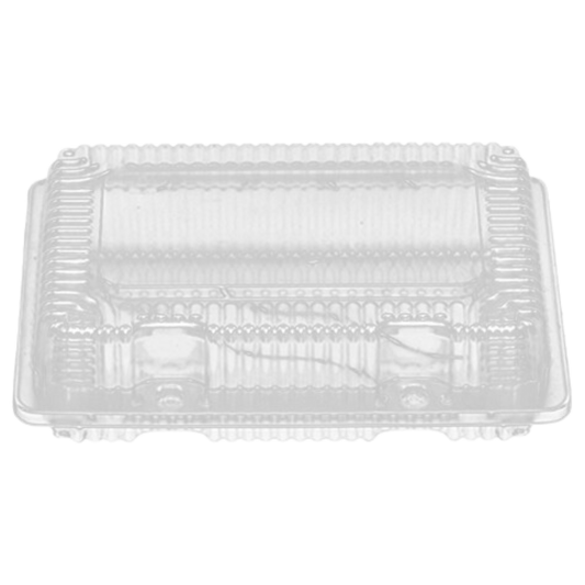 8" x 5.7" x 2.5" Clear Clamshell Plastic Container - 500pcs