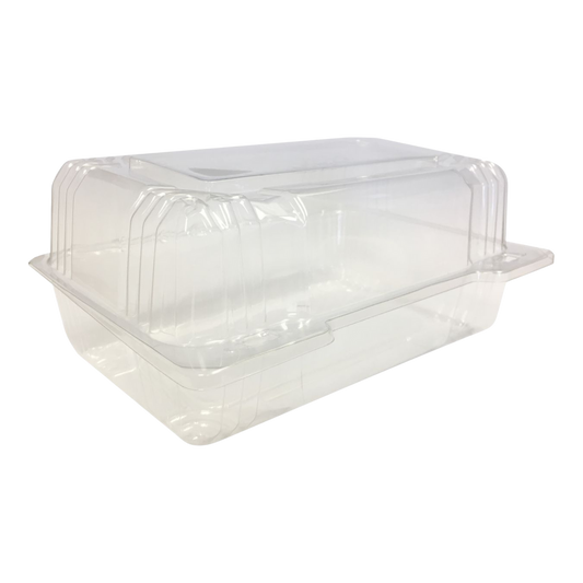 9" x 6" x 4" Clear Clamshell Plastic Container - 400pcs