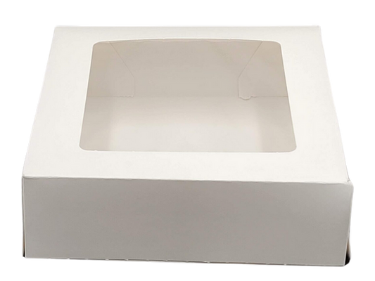 8" x 8" x 2.5" White Cake Boxes with Window - 200 pcs