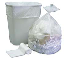 24" x 22" High Density Clear Garbage Bags - 50/roll, 20rolls/cs