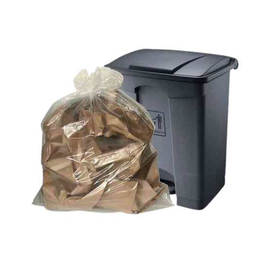 35" x 47" Extra Strong Clear Garbage Bags - 100 pcs