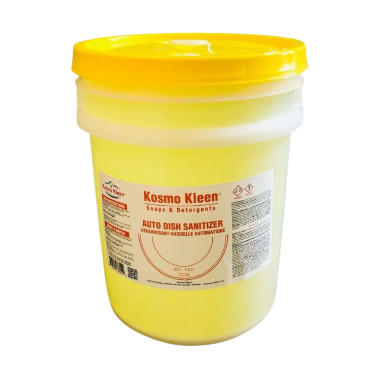 20L Yellow Auto Dish Sanitizer - 1 Pail