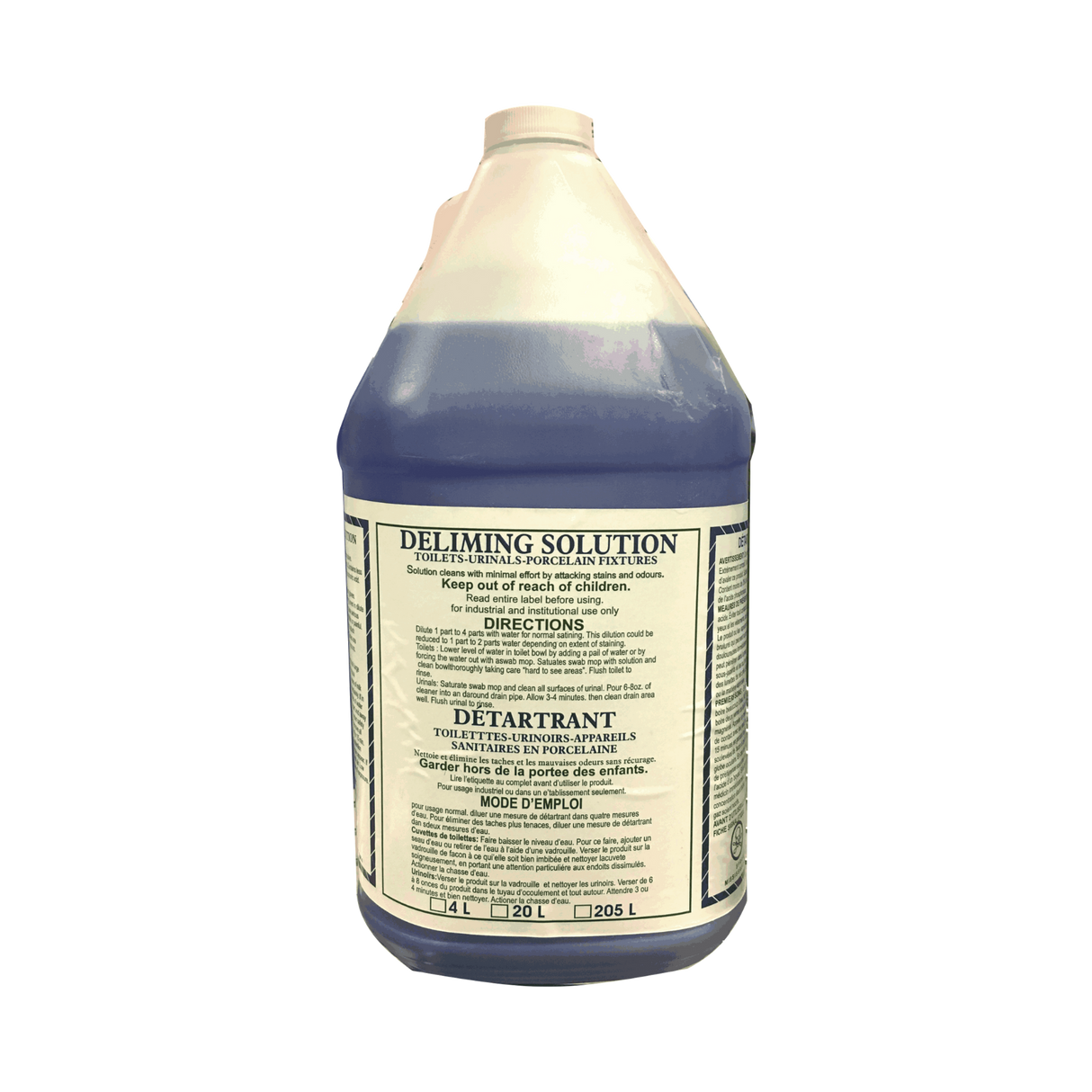 Deliming Solution for Toilets, Urinals and Porcelain Fixtures - 4 x 4L