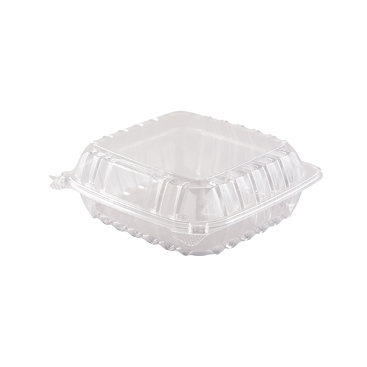 8" x 8" x 3" Plastic Clamshell Container - 250 pcs