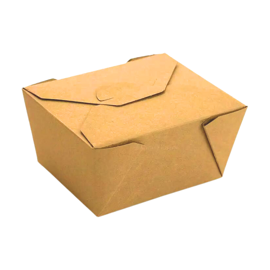 #4, 96oz Kraft Top Folded Take-Out Paper Container - 40pcs