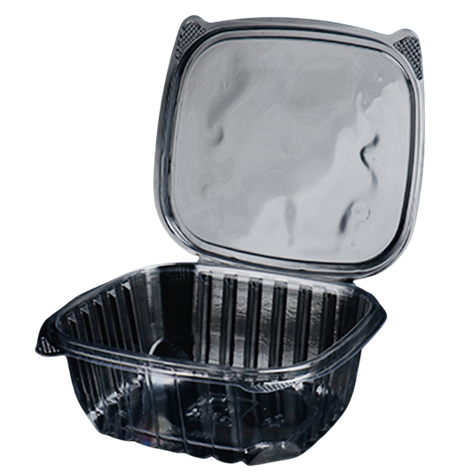 32oz Clear PET Hinged Deli Containers - 200pcs