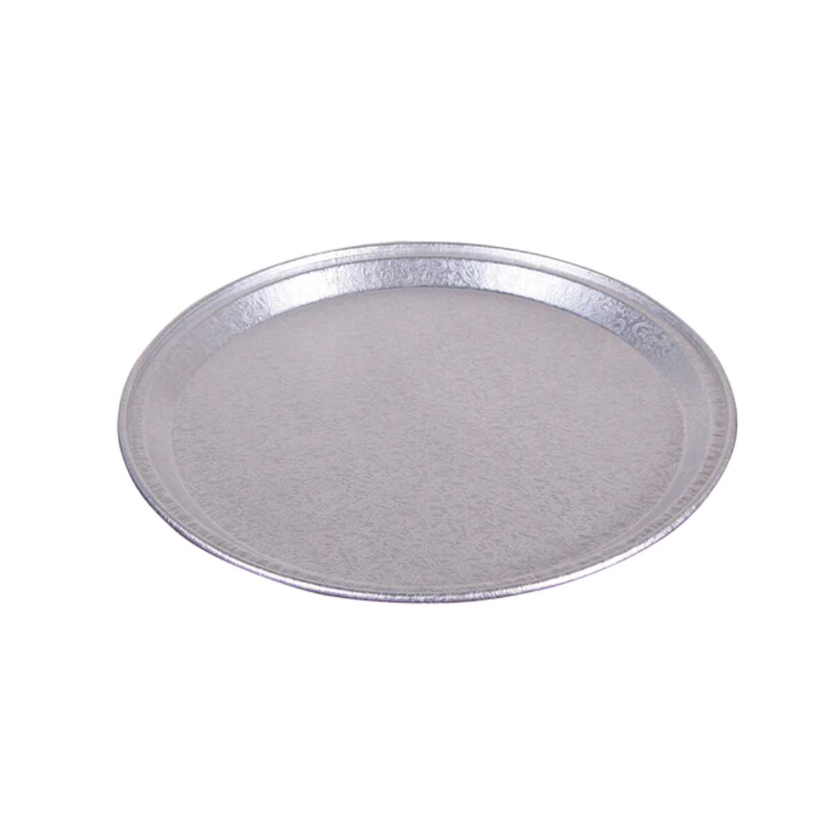 12" Round Embossed Foil Catering Tray - 50 pcs