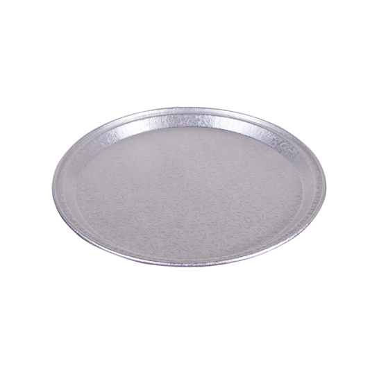 12" Round Embossed Foil Catering Tray - 50 pcs