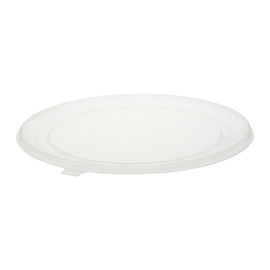 12" Round Clear PET Catering Tray - 50 pcs