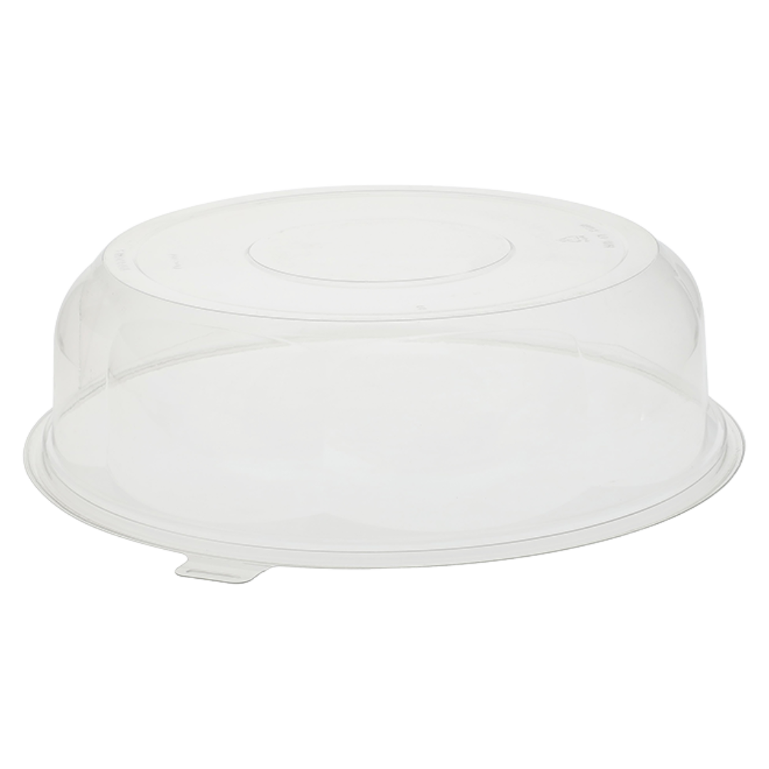 12" Clear PET Tray High Dome Lid - 50 pcs