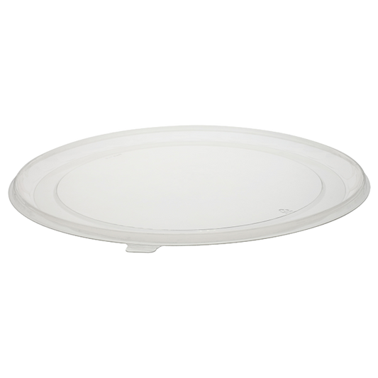 18" Round Clear PET Catering Tray - 50 pcs