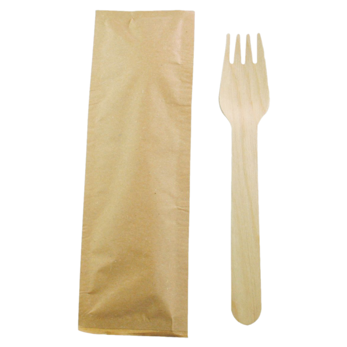 4" Individually Wrapped Birch Wood Forks - 1000/case