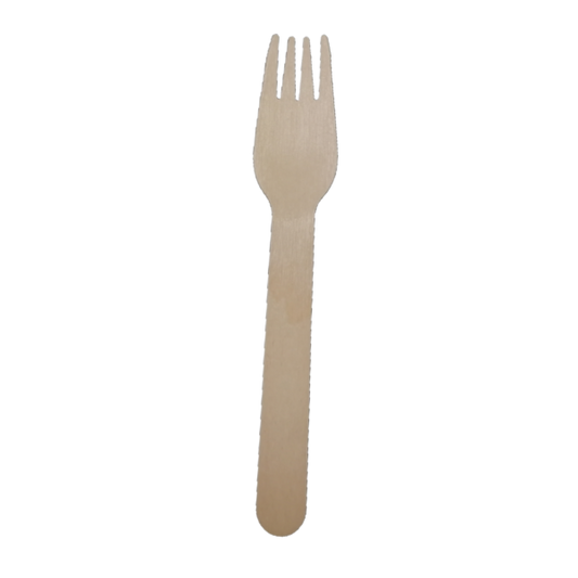 4"/ 160mm Birch Wood Forks - 100pcs x 10/cs