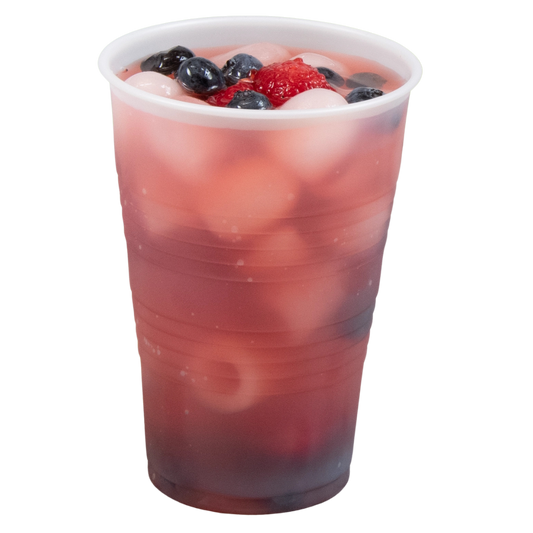 16 oz Tall Translucent Ribbed PS Cup - 1000 pcs