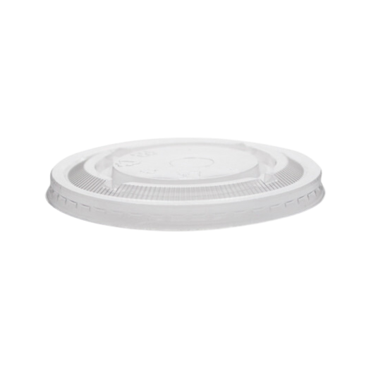 98mm Flat PET Lids with Straw Slotted For CU5(16-20)-MC - CU512L-MC / PE-FL98