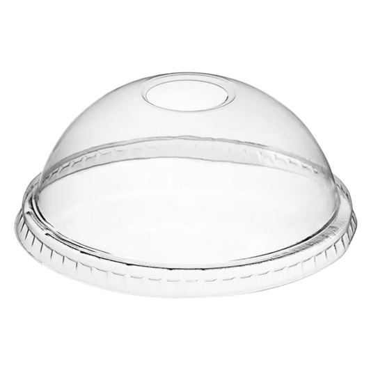 98mm Dome PET Lids with Straw Slotted For Fit CU5(16-20)-MC - CDL-3.9 / D-98 / PE-DL98
