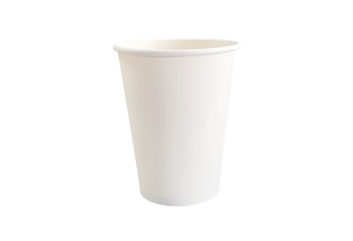 12oz White Paper Hot Cups - 1000 pcs