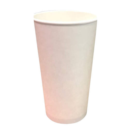 20 oz White Paper Hot Cup - 500 pcs